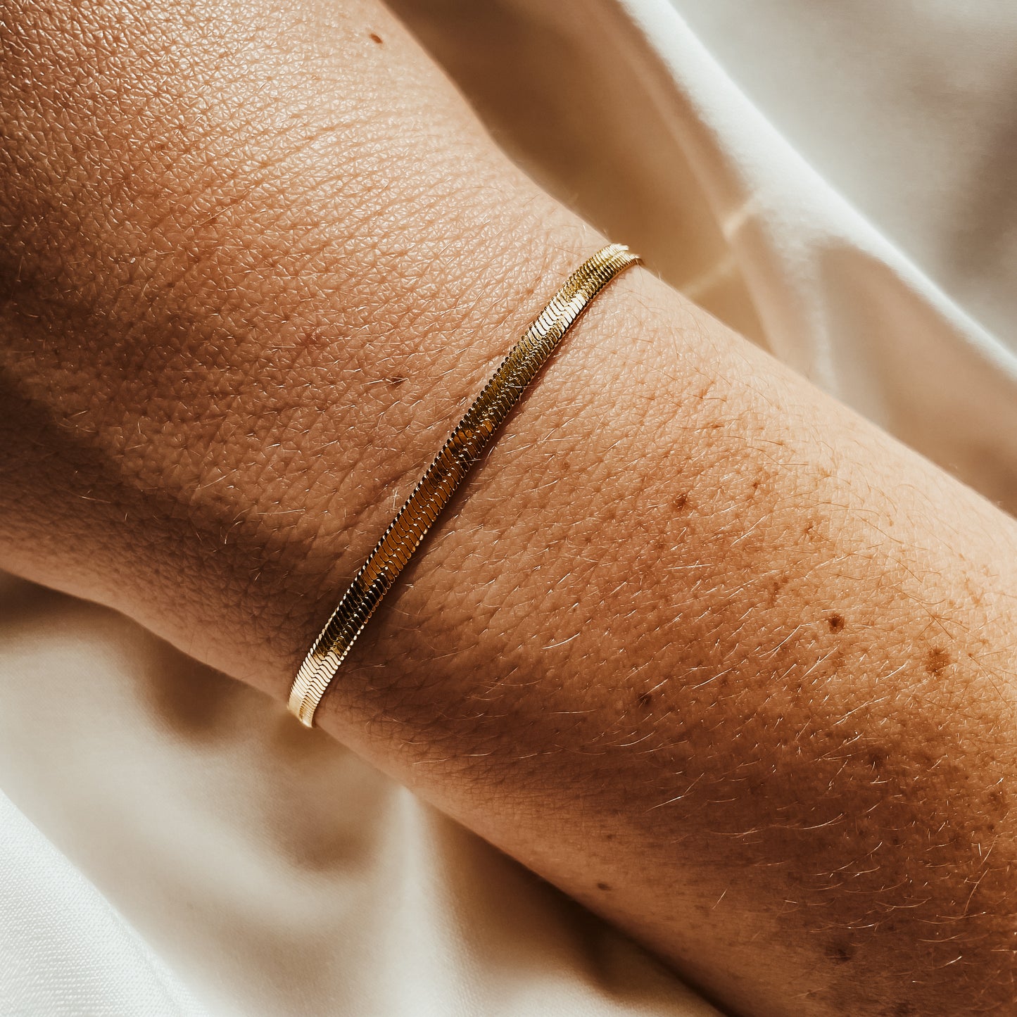 Gold Herringbone